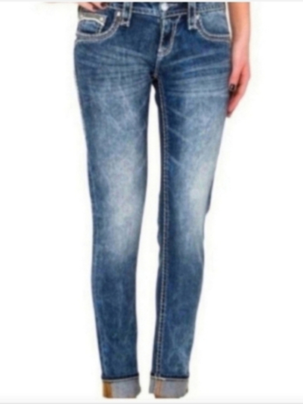 ROCK REVIVAL INDI Skinny Jeans Blue Size 25